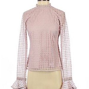 NWT Rachel Parcell Long Sleeve Pink Blouse